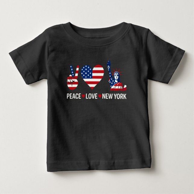 Peace Kärlek New York T Shirt (Framsida)