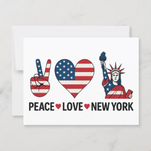 Peace Kärlek New York Vykort