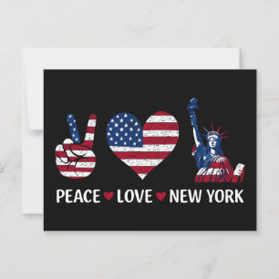 Peace Kärlek New York Vykort