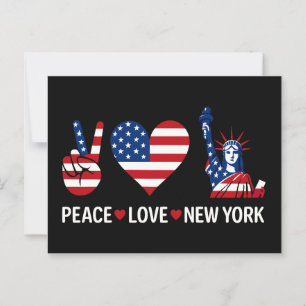 Peace Kärlek New York Vykort