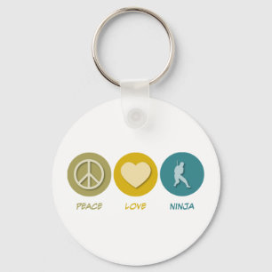 Peace Kärlek Ninja Nyckelring