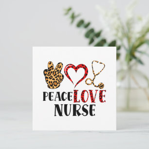 Peace Kärlek Nurse - Cute Nurse Design (2)