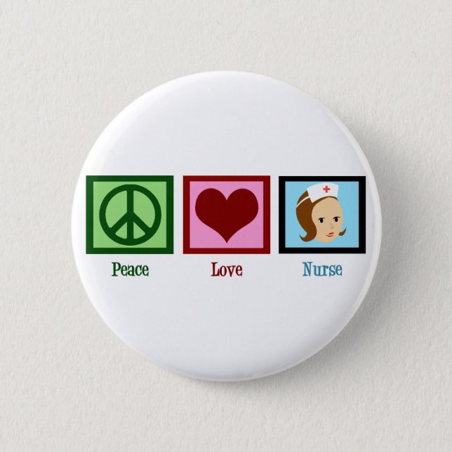 Peace Kärlek Nurse Knapp (Framsida)