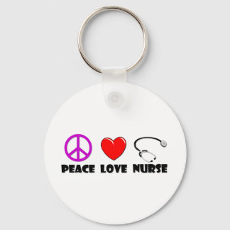 Peace Kärlek Nurse Nyckelring