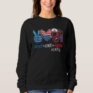 Peace Kärlek Nursing Emt Life Nurse Stethoscope 4 T Shirt