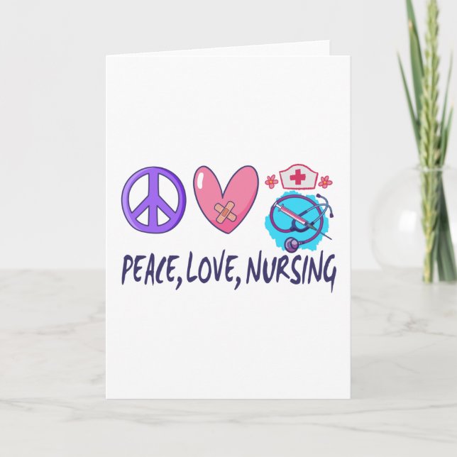 Peace Kärlek Nursing Kort (Framsida)