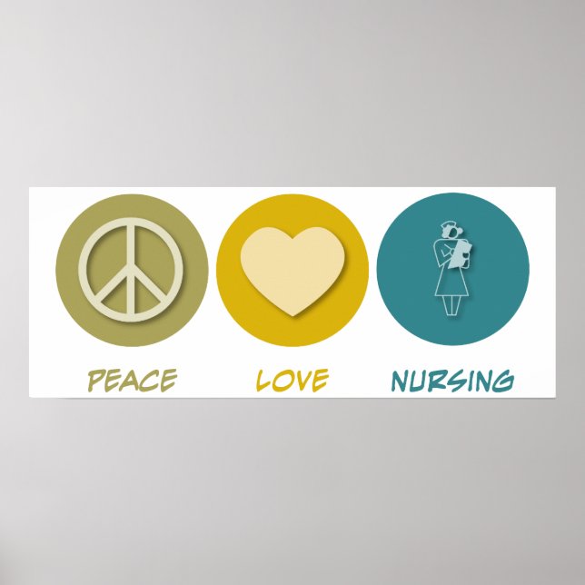 Peace Kärlek Nursing Poster (Framsidan)