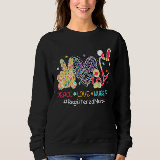 Peace Kärlek Nursing Registered Nurse Bunny Leopar T Shirt