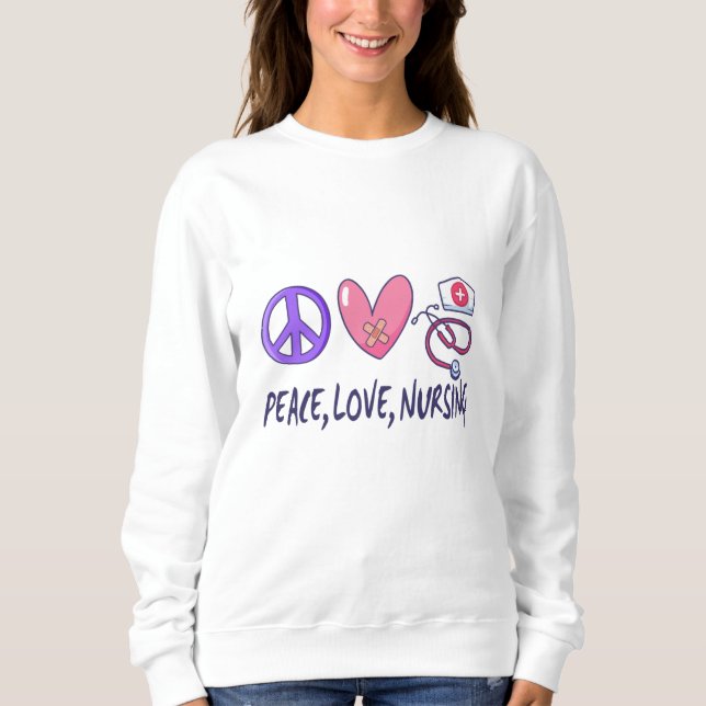 Peace Kärlek Nursing T Shirt (Framsida)