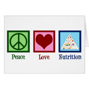 Peace Kärlek Nutrition Card Hälsningskort