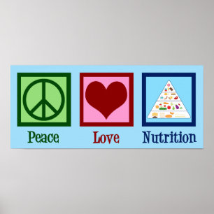 Peace Kärlek Nutrition Poster