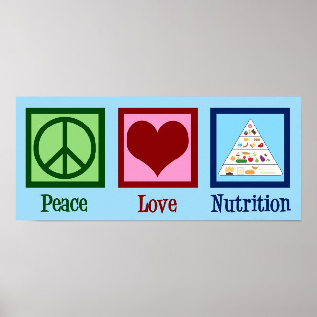 Peace Kärlek Nutrition Poster (Framsidan)