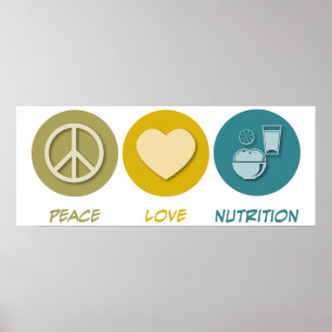 Peace Kärlek Nutrition Poster