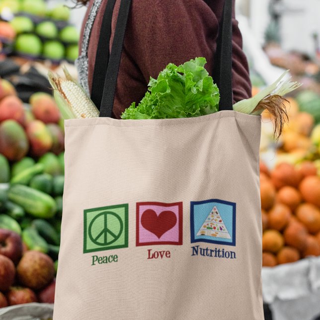 Peace Kärlek Nutrition Tygkasse (Skapare uppladdad)