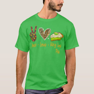 Peace kärlek Nyckel Lime Paj T Shirt