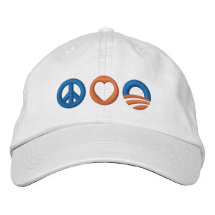 Peace Kärlek Obama Broderad Keps