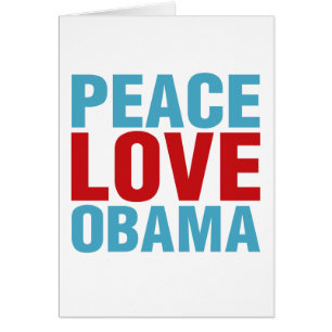 Peace Kärlek Obama Hälsningskort