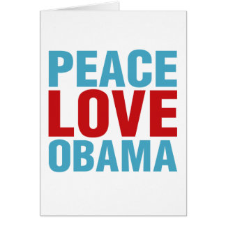 Peace Kärlek Obama Hälsningskort