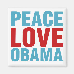 Peace Kärlek Obama Magnet