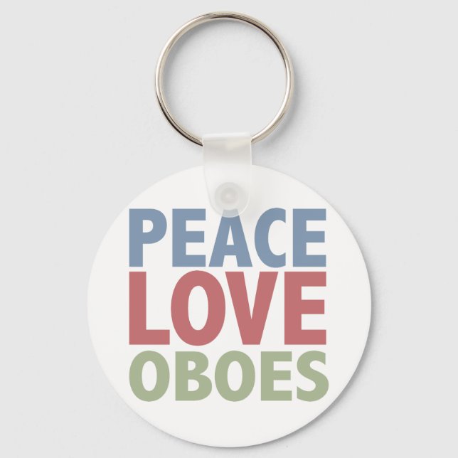 Peace Kärlek Oboes Nyckelring (Framsida)