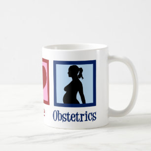Peace Kärlek Obstetrics Cute OBGYN Office Kaffemugg