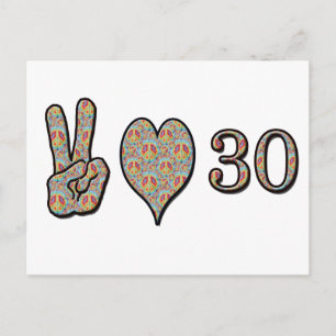 Peace Kärlek och 30 Vykort
