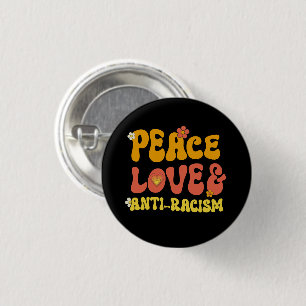 Peace Kärlek och Anti-Racism Square Sticker Knapp