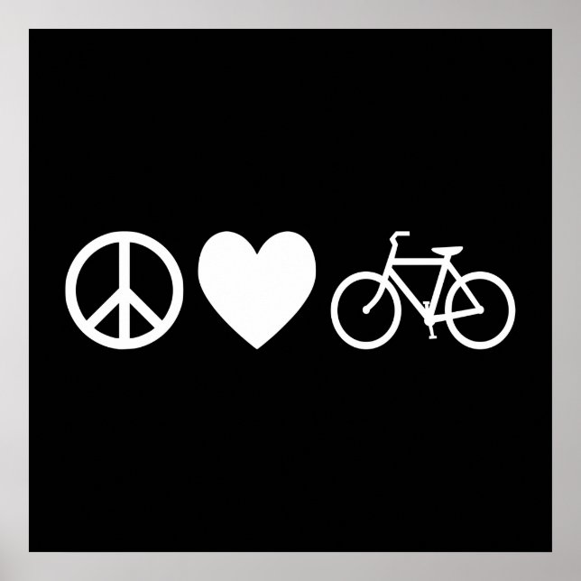Peace Kärlek och Bicycles Poster (Framsidan)