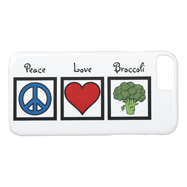 Peace Kärlek och Broccoli Symbols Case-Mate iPhone Skal (Baksida (horisontal))
