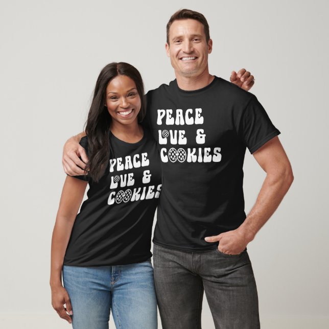 Peace Kärlek och Cookies Cookie Älskare T Shirt (Unisex)