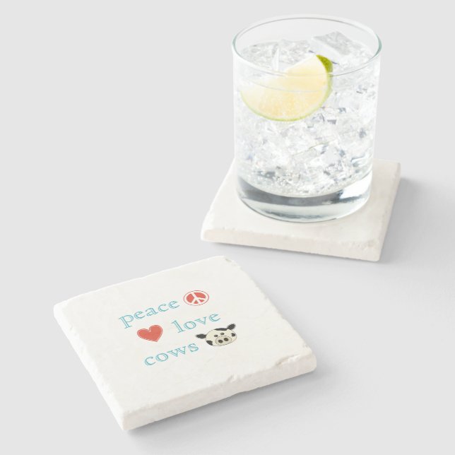 Peace Kärlek och Cows Stenunderlägg (Sidan)