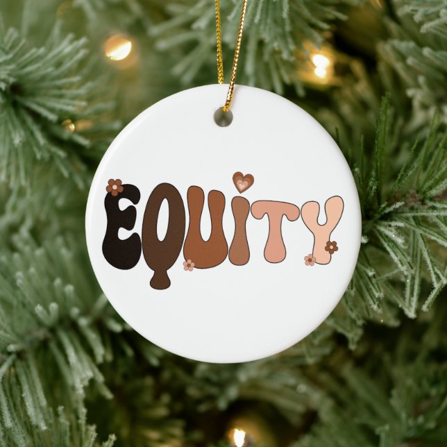 Peace Kärlek och Equity Julgransprydnad Keramik (Träd)