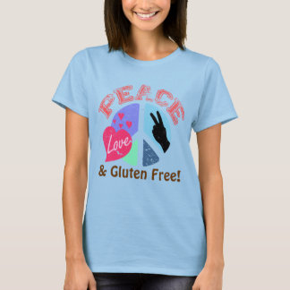 Peace Kärlek och Gluten Free T Shirt