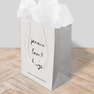 Peace Kärlek och Hugs minimal jul Dove Grått