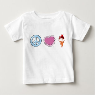 Peace Kärlek och Ice Cream Tee