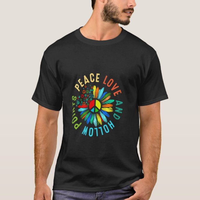 Peace Kärlek och ihåliga punkter T Shirt (Framsida)