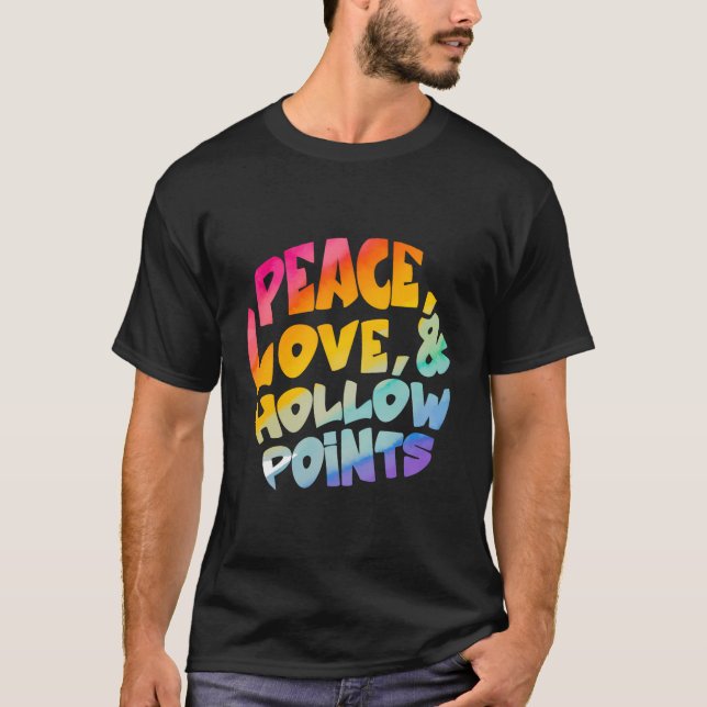 Peace Kärlek och ihåliga punkter T Shirt (Framsida)