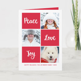 Peace Kärlek och Joy | Anpassningsbar Photo Helgda Helgkort