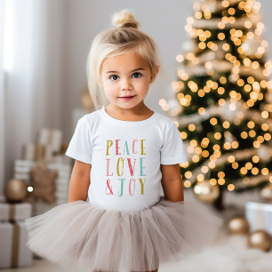 Peace Kärlek och Joy Whimsical Helgdag T Shirt