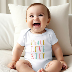 Peace Kärlek och Joy Whimsical Helgdag T Shirt