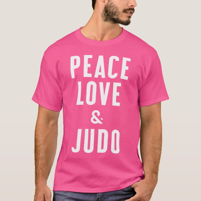 Peace Kärlek och Judo T Shirt (Framsida)