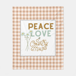 Peace Kärlek och Land Music Fleecefilt