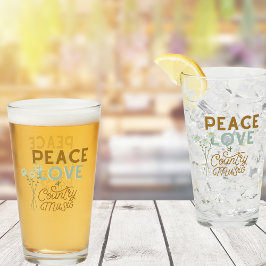 Peace Kärlek och Land Music Glaskopp