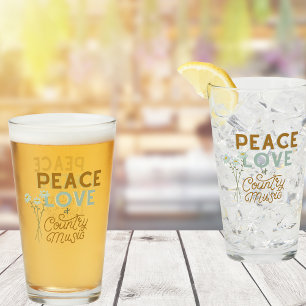 Peace Kärlek och Land Music Glaskopp