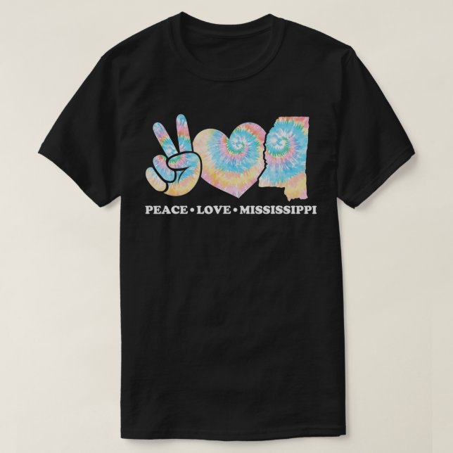 Peace Kärlek och Mississippi T Shirt (Design framsida)