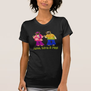 Peace Kärlek och Pugs Tee Shirt