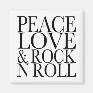 Peace Kärlek och Sten 'N Roll' Magnet