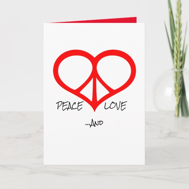 Peace Kärlek och Tack Kort (Framsida)