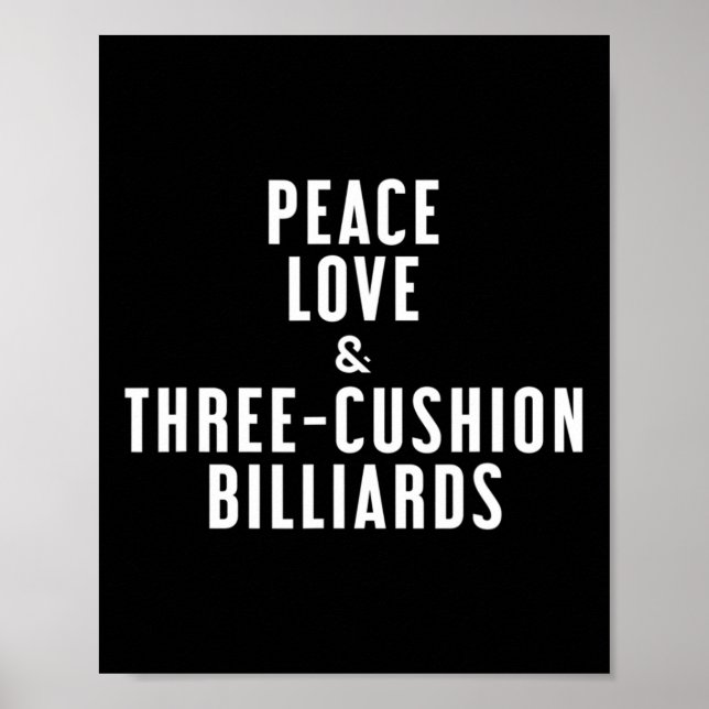 Peace Kärlek och trekudde miljarder Poster (Framsidan)