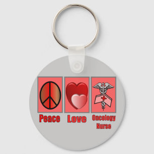 Peace Kärlek ONCOLOGY Nurse Nyckelring